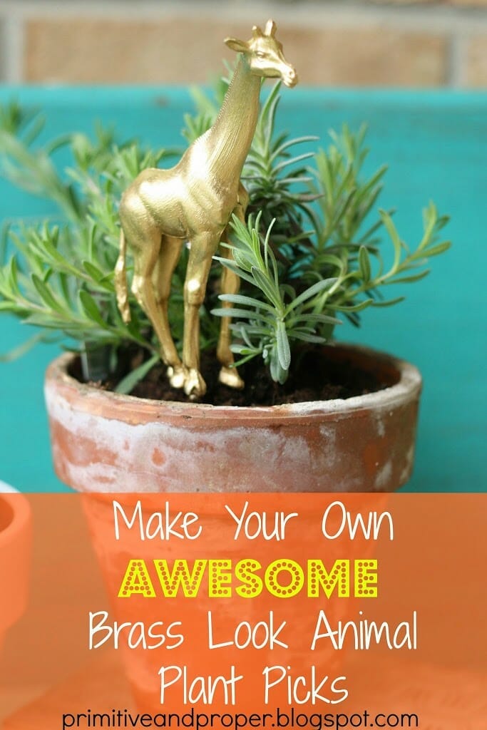 How to Make Gold Animal Plant Picks - Cassie Bustamante