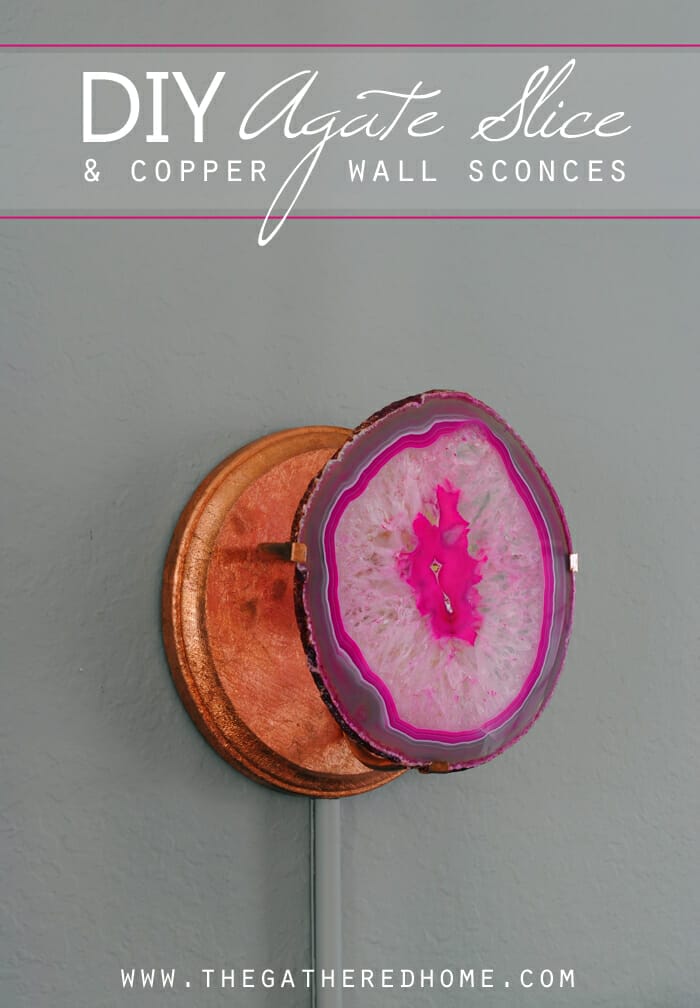 DIY agate slice and copper wall sconces title2