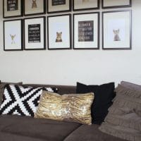 Playroom Photo Grid Wall Featuring DIY Printables and The Animal 