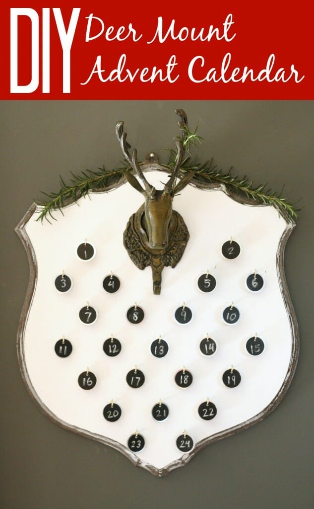 DIY deer mount advent calendar