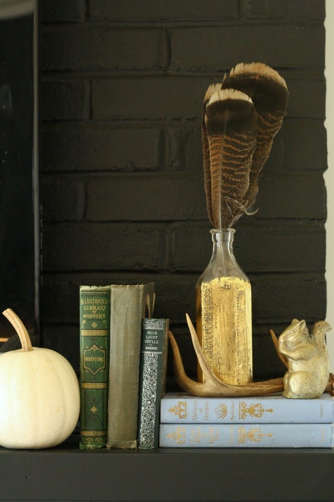 eclectic thanksgiving mantle