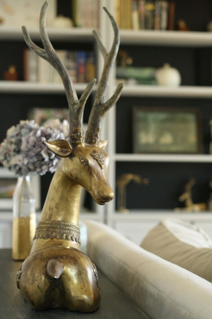 vintage brass antelope