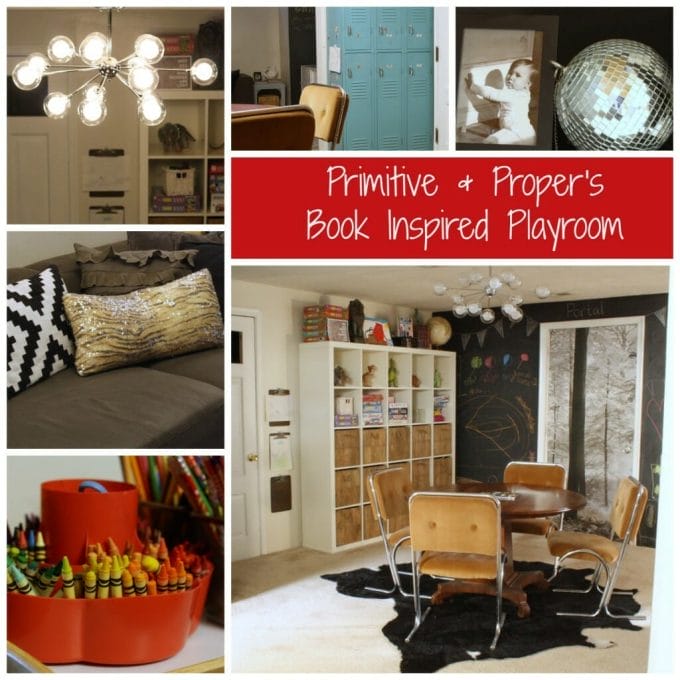 eclectic book inspired playroom