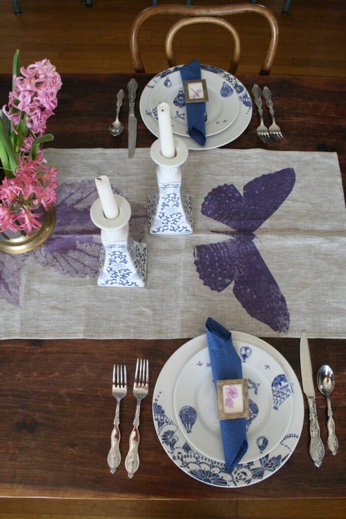 Splurge Vs. Steal Blue and White Spring Tablescape