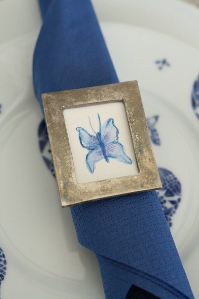 watercolor butterfly napkin ring
