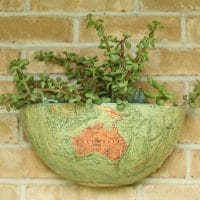 DIY Vintage Globe Succulent Planter