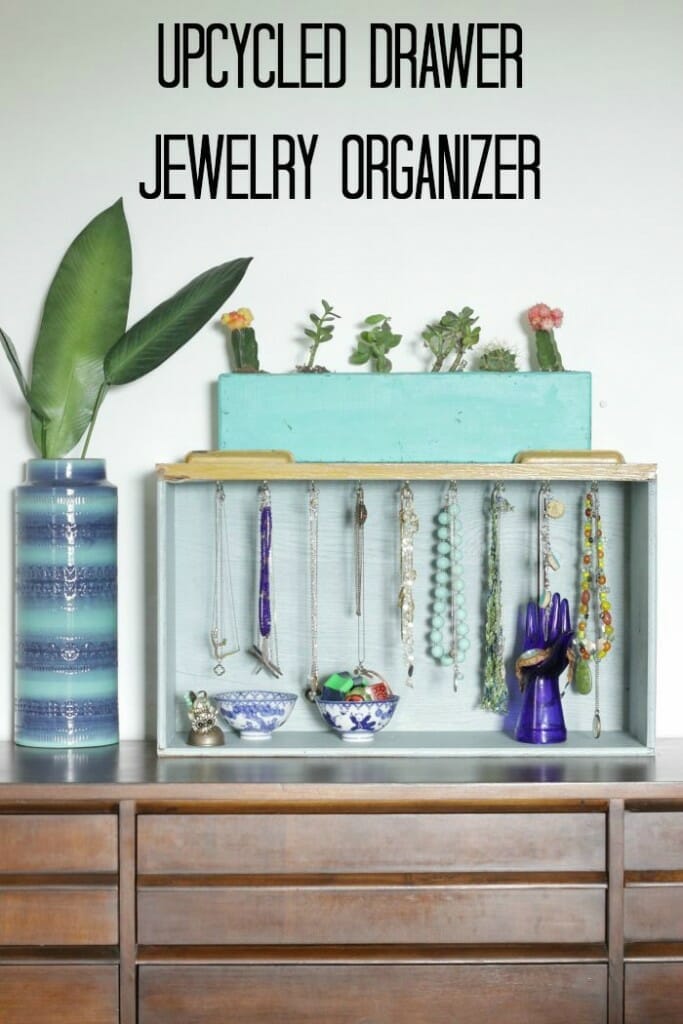 Upcycled Drawer Jewelry Organizer