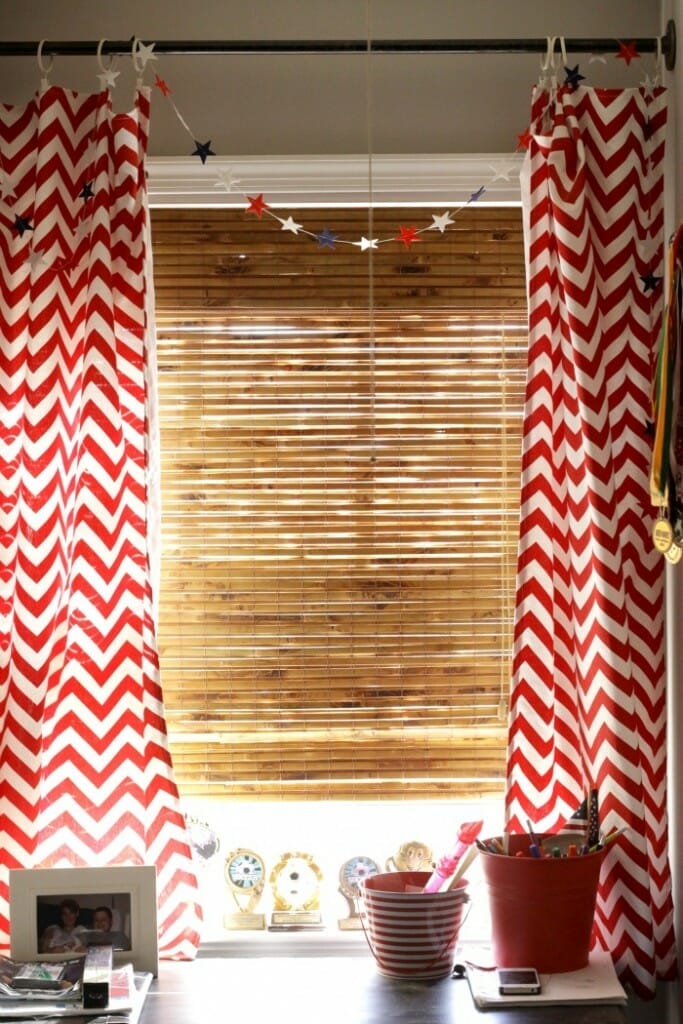 Bamboo Blinds in boys room
