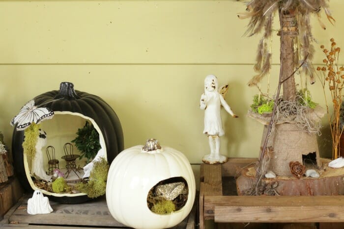 Halloween Pumpkin Fairy Houses
