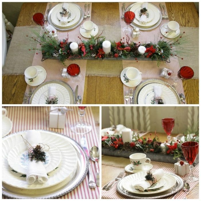 Traditional Red & Green Tablescape