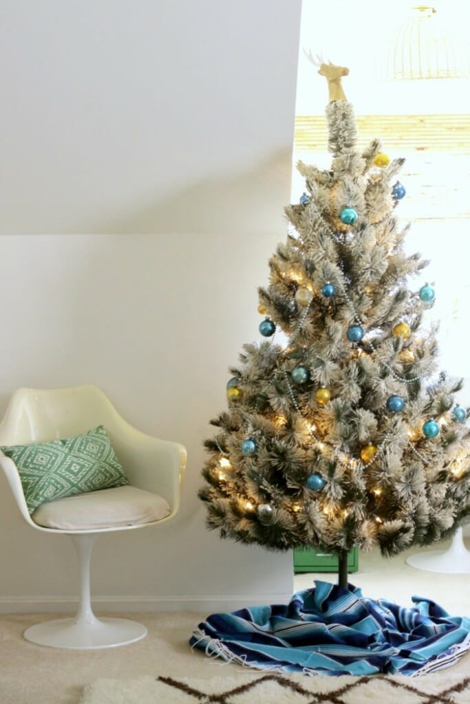 Bohemian Modern Christmas in blues and greens
