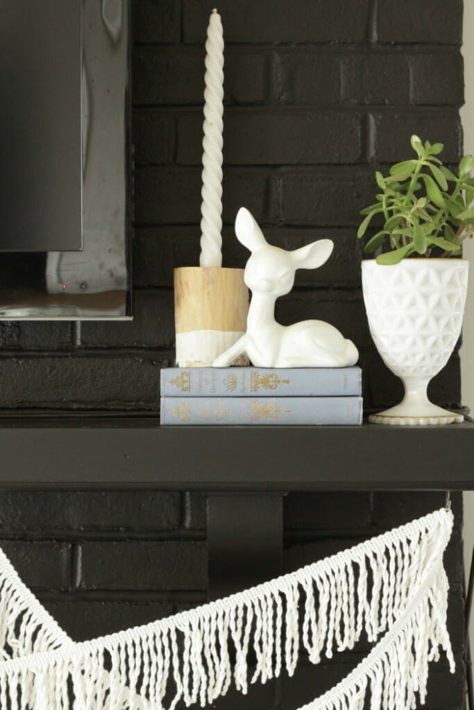 Simple Black and White Mantle- Eclectic & Natural
