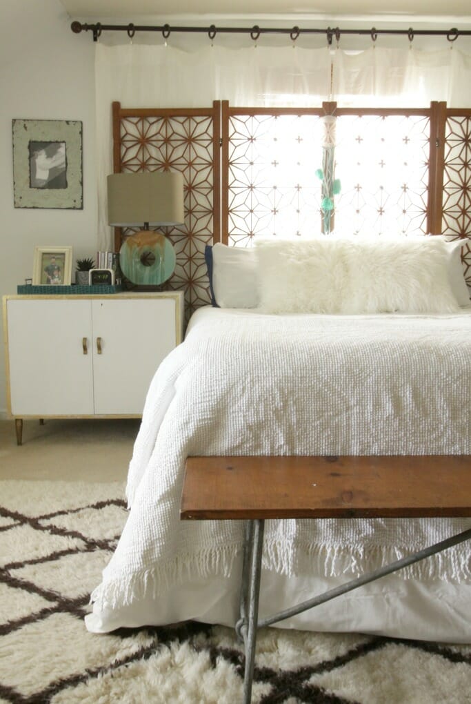 Modern Bohemian White Bedroom