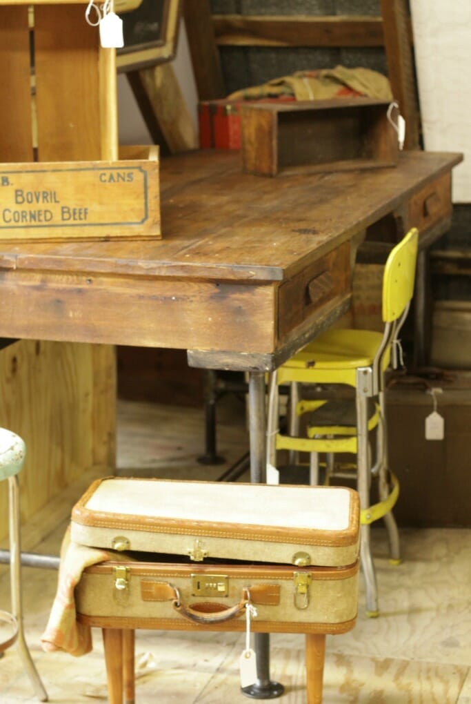 Awesome industrial desk at Sweet Clover
