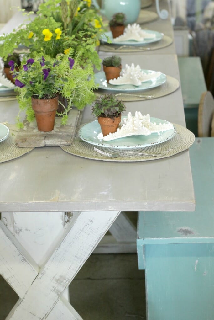 Spring Coastal Tablescape at Sweet Clover