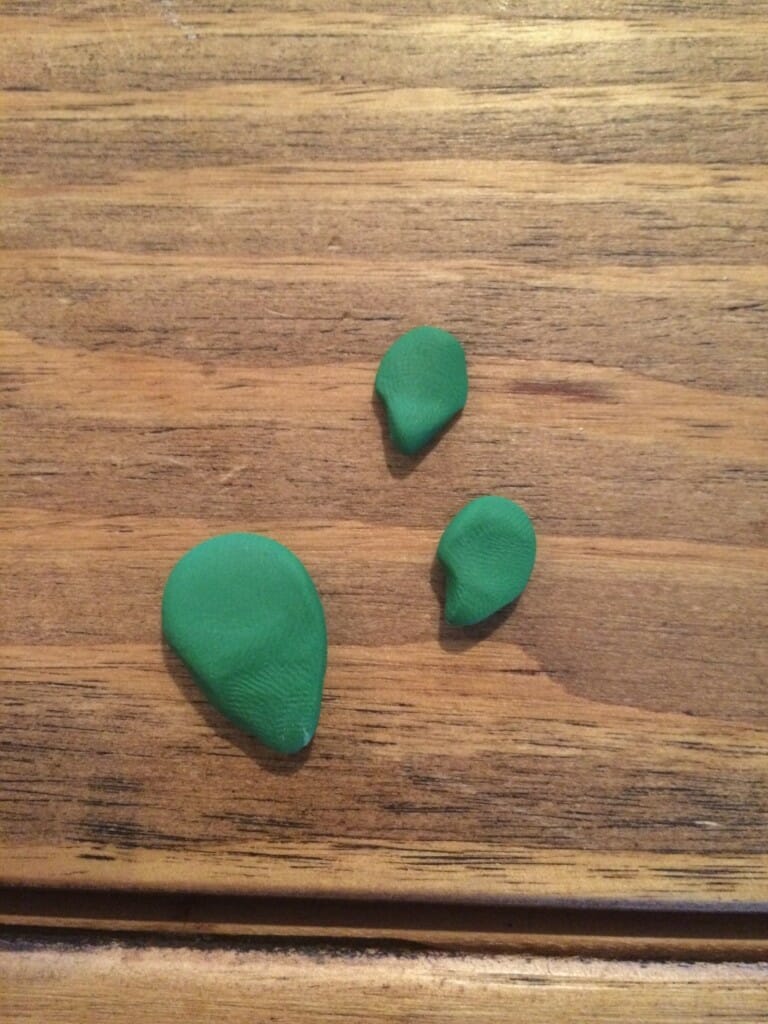 Flattened pieces for Prickly Pear Clay Cactus
