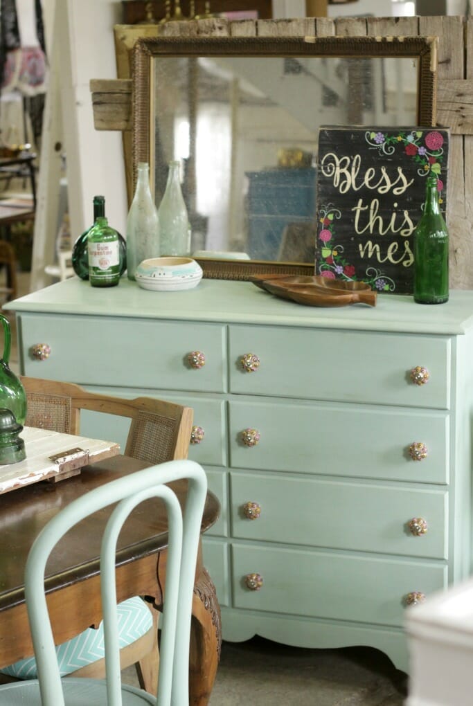 Sweet Mint Dresser as sideboard