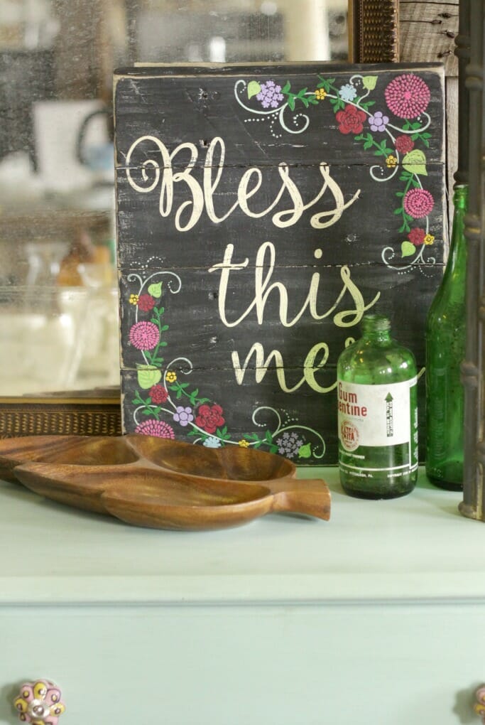 Bless this Mess painting by distinguished cottage