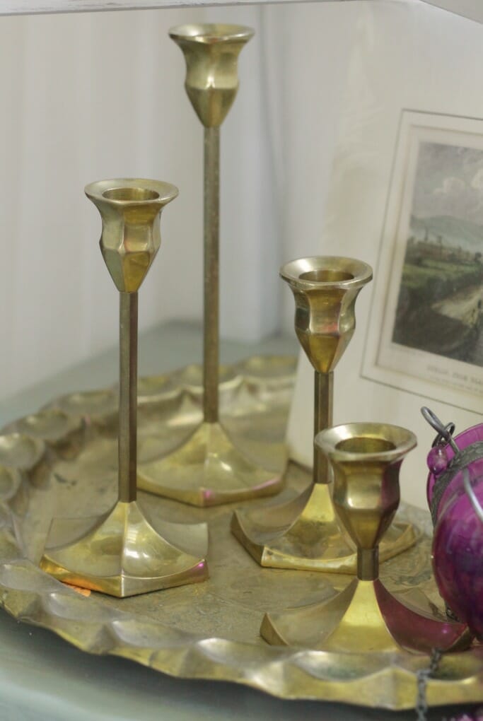 Vintage Brass Candlesticks from JMarsteller Designs- at Sweet Clover