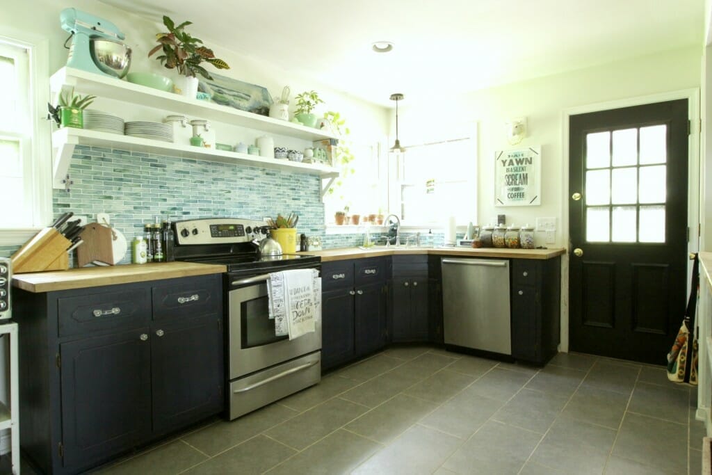 Eclectic Kitchen in Blues and Greens