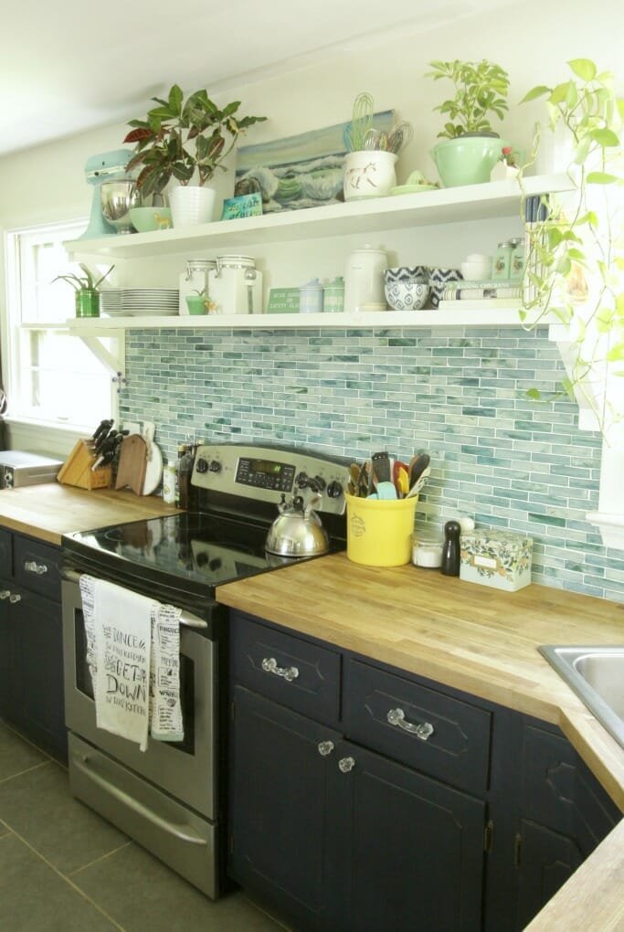 Eclectic Kitchen in Blues and Greens