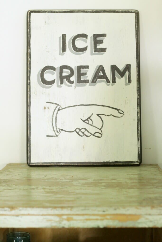 Vintage Style Ice Cream Sign