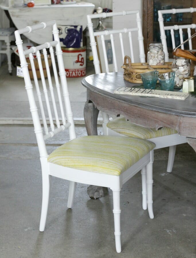 Faux Bamboo Chairs Painted with Amy Howard One Step from Ace