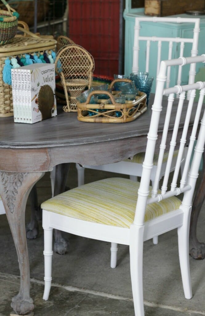 Bamboo Chairs Painted with Amy Howard Paint