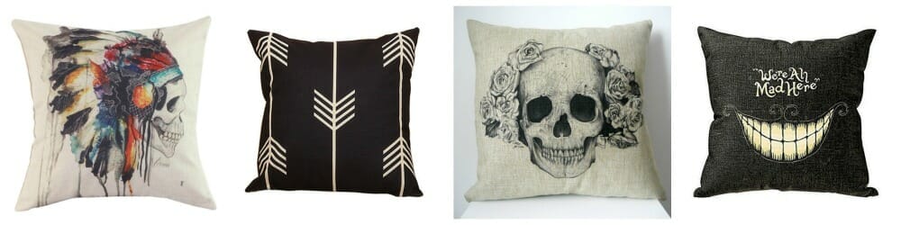 Affordable Halloween Skull Pillows