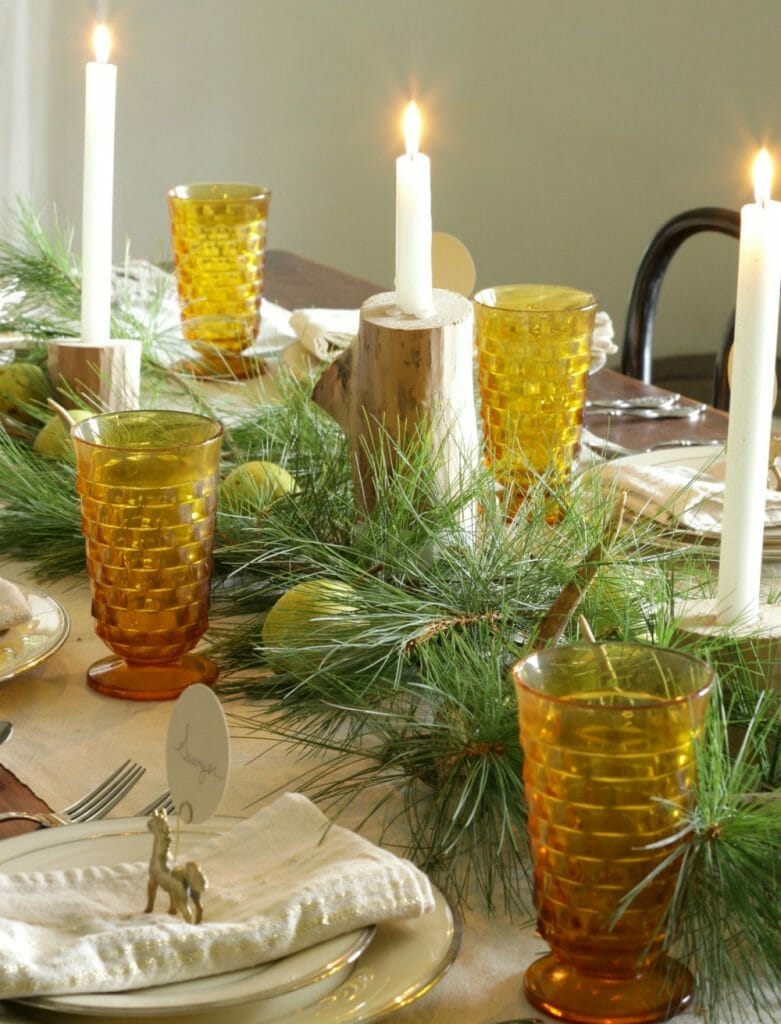 Rustic Farmhouse Style Holiday Table