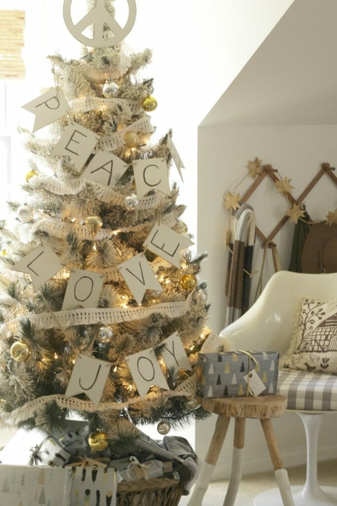 Peace, Love, Joy Christmas Tree