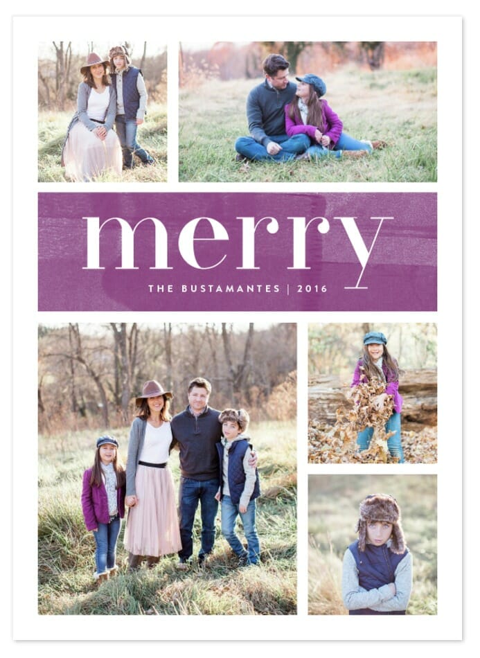 Minted Bright Merry Christmas Card