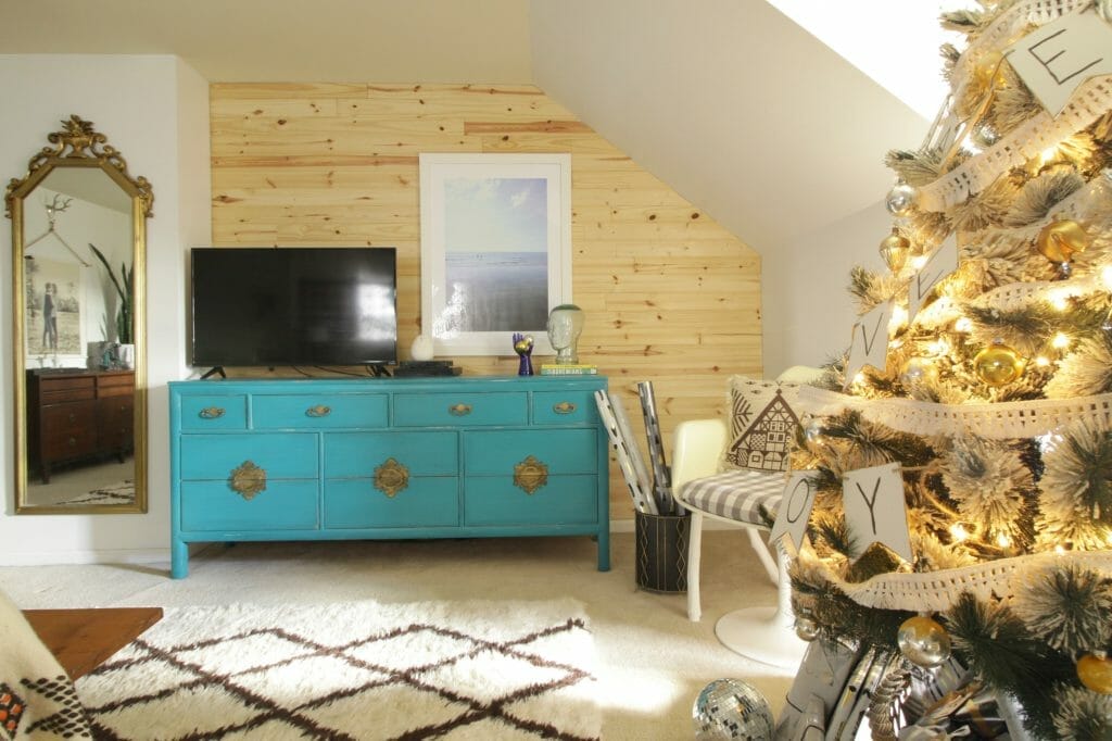 Modern Boho Christmas Bedroom