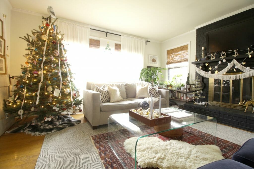 Living Room Christmas Decor- Family Style Tree