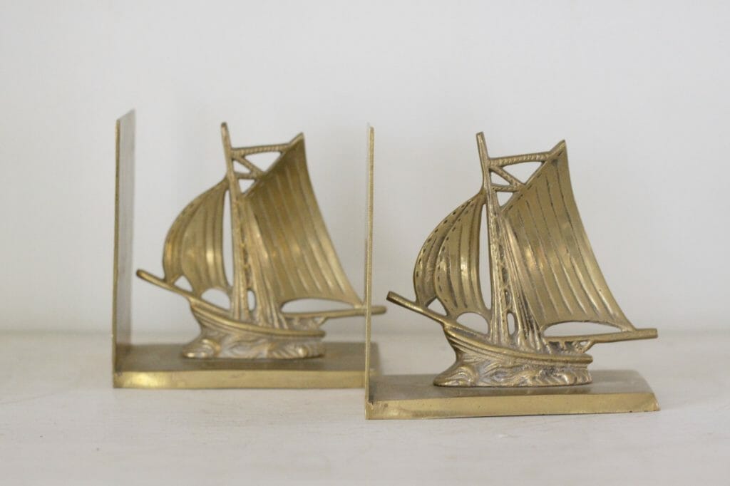 Cassie Bustamante Etsy- Brass Boat Bookends
