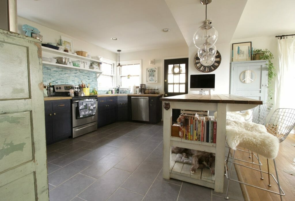Eclectic Kitchen in Blues