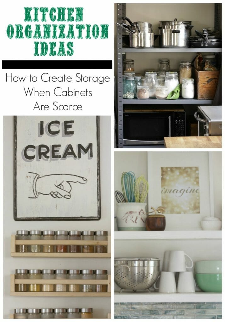 Unique Kitchen Storage Ideas when You don't have cabinets