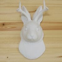 White Faux Taxidermy: The Jackalope