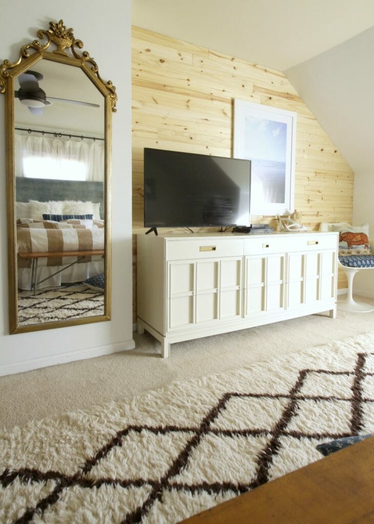 Modern Boho Bedroom with Shiplap