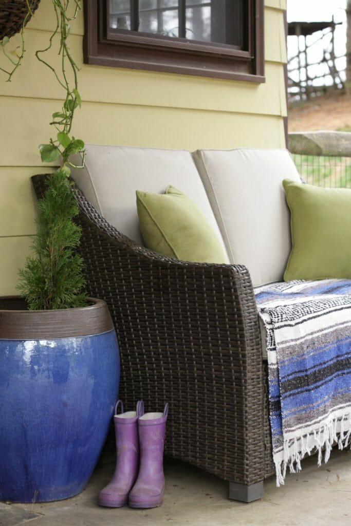 Spring Porch with Cobalt Accents
