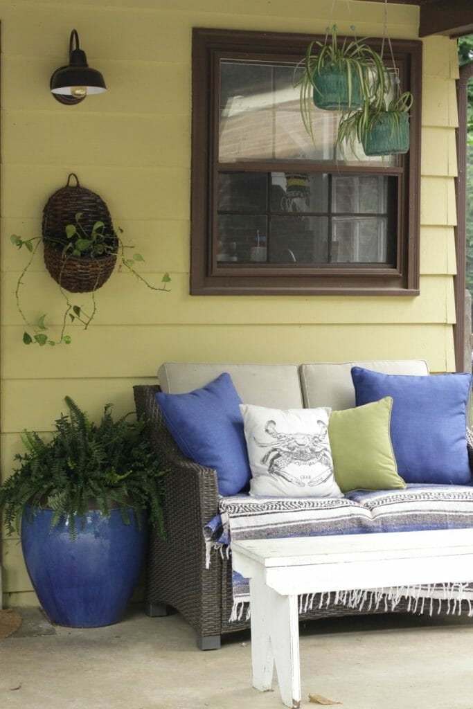 Boho Porch in Blue and Green for Summer