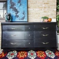 Furniture Makeover: Black Midcentury Dresser and When Black is Be