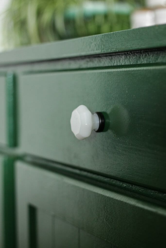 Faceted Milk Glass Knobs from D. Lawless Hardware