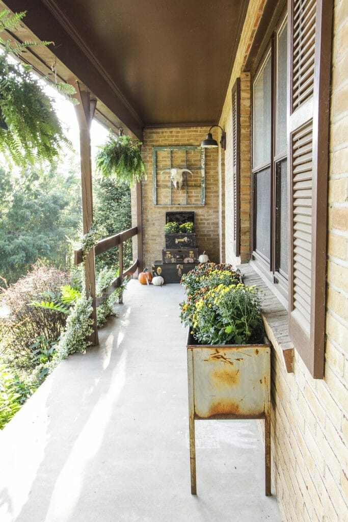 Vintage Style Boho Fall Front Porch