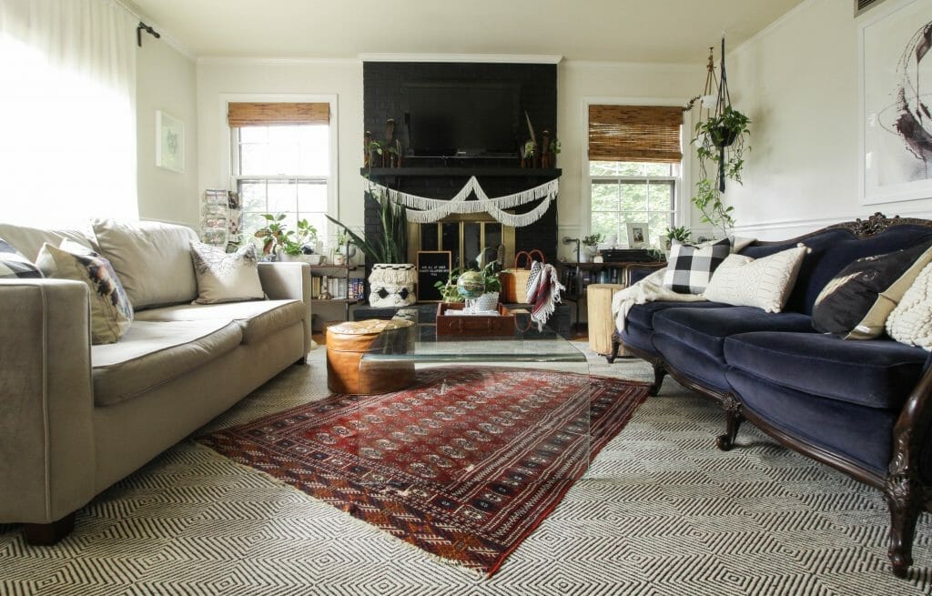 Fall Living Room with layers and textiles