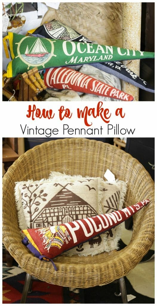 How to Make a Vintage Pennant Pillow