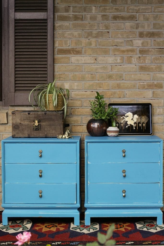 Turquoise Asian Nightstands