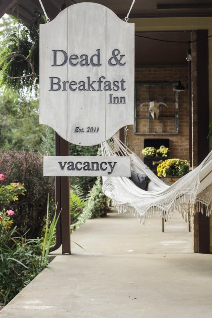 Dead & Breakfast Sign for Halloween Porch