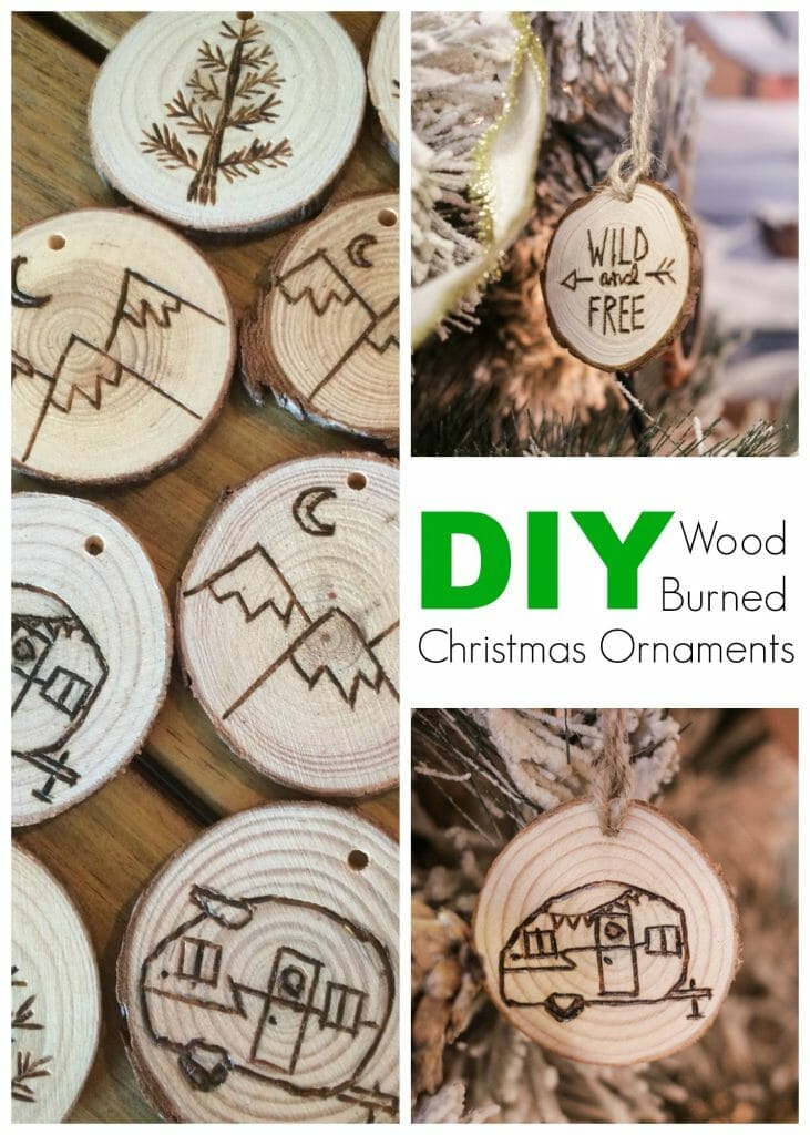 DIY Wood Burned Christmas Ornaments