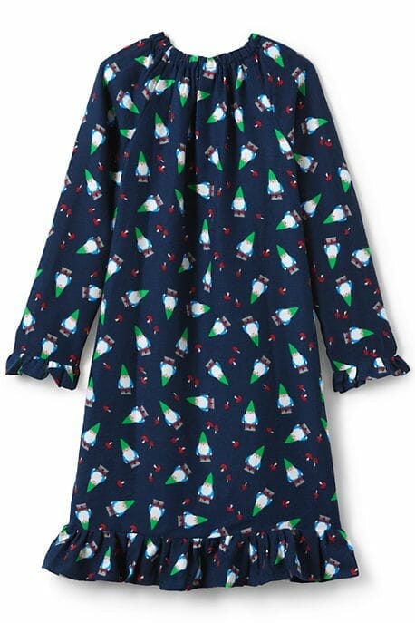 girls flannel gnome nightgown